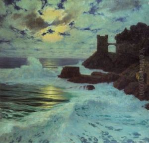 Nachtliche Kustenlandschaft by Eduard Kasparides