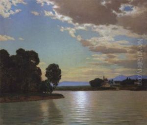 Sonnespiegelung Im See
