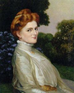 Bildnis Einer Frau In Einem Garten