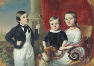 Portrait Of Jacobus, Diederika And Eduard Thomkins