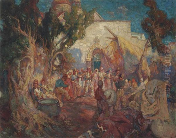 Peasants Dancing In A Village Square - view 1
