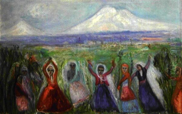 La Danse Armenienne Devant Le Mont Ararat - view 1