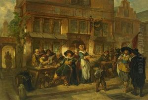 Vor Dem Wirtshaus by Herman Frederik Carel ten Kate