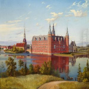 Landskab I Omegnen Af Frederiksborg, Med Slottet Imellemgrunden by Ulrik Baudissin