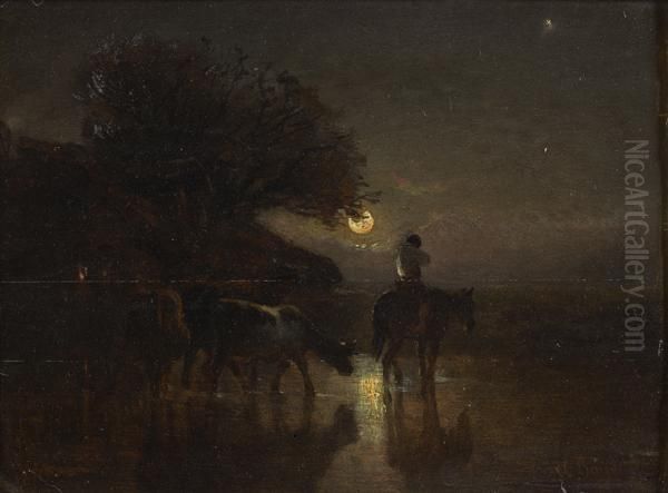 Le Passage Du Gue Au Clair De Lune - view 1