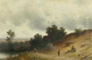 Figures In A Landscape by Amedee Baudit