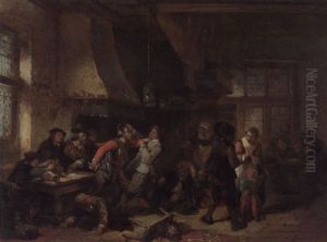 A Fight In A Tavern by Herman Frederik Carel ten Kate