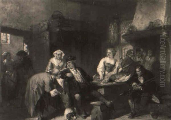 Figures At The Inn - view 1