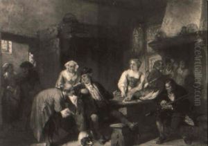 Figures At The Inn by Herman Frederik Carel ten Kate