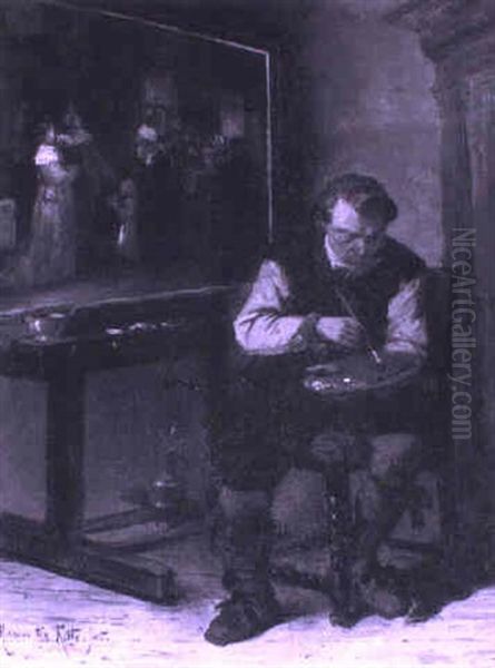 Artist At Work In His Studio - view 1