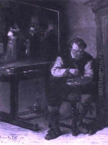 Artist At Work In His Studio by Herman Frederik Carel ten Kate