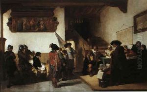 Dutch Courtroom Scene by Herman Frederik Carel ten Kate