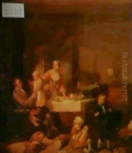 Family At Table by Herman Frederik Carel ten Kate