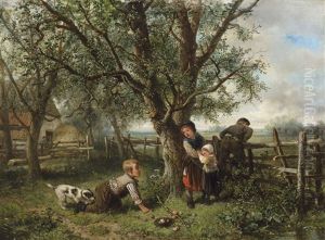 Children Playing by Johannes Marius ten Kate