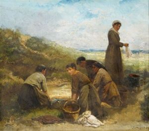 Wascherinnen by Johannes Marius ten Kate