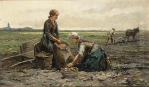 The Potato Harvest by Johannes Marius ten Kate