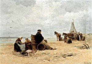 Fischer Am Strand by Johannes Marius ten Kate