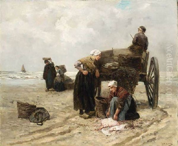 Fisherwomen On The Beach - view 1