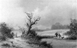 Winter. Schneebedeckte Wiesen- Und Baumlandschaft by Johannes Marius ten Kate