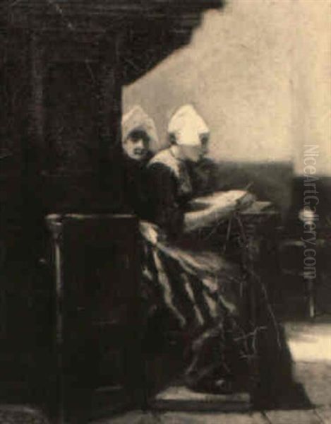 Women Seated In A Church Bank - view 1