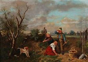 Three Children Playing by Mari ten Kate