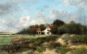 Boerderij In Landschap Achter De Duinen