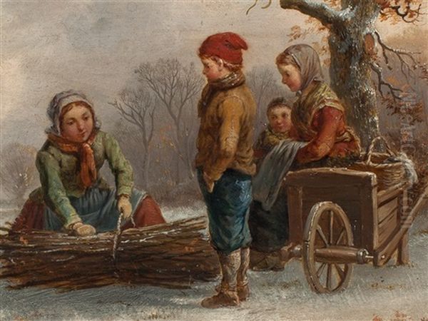 Wood Collecting Children - view 1