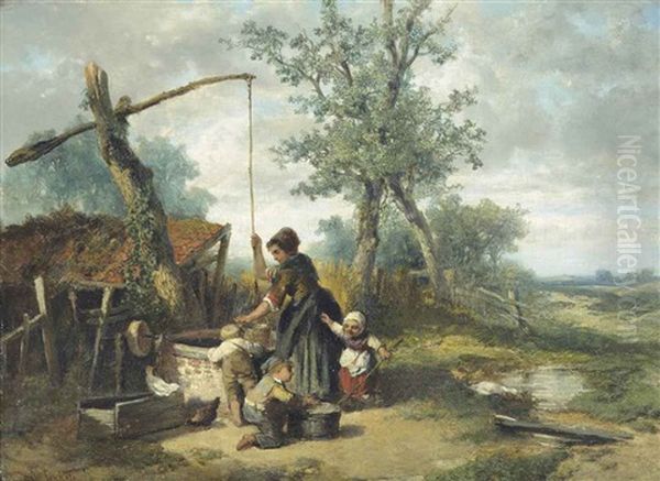 Little Helpers At The Well - view 1