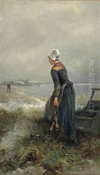 A Girl With Ice Skates, Marken - view 1