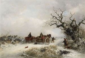 Winterlandschaft Mit Jagern Und Bauern by Mari ten Kate