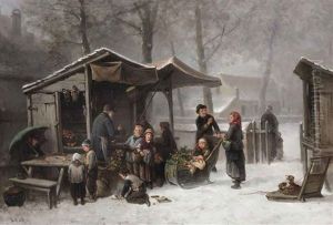 Buying Presents At The Toy Stall For The Feast Of St. Nicholas by Mari ten Kate
