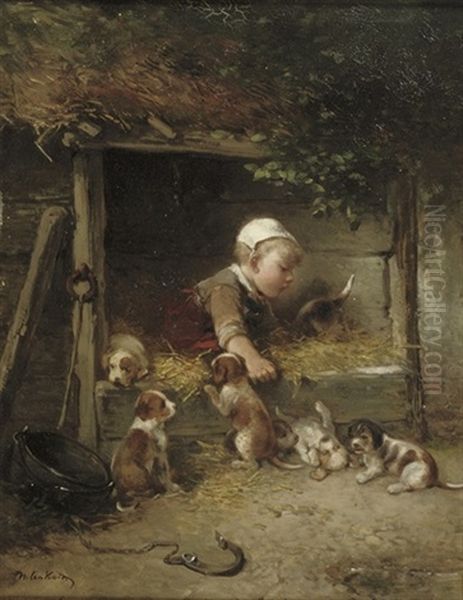 Playing With The Puppies - view 1