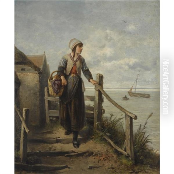 A Fisher Woman On The Island Marken - view 1