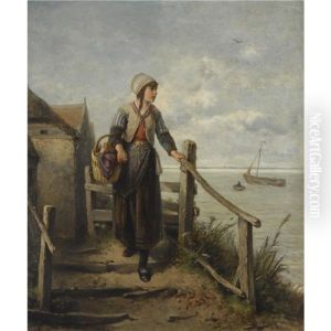 A Fisher Woman On The Island Marken by Mari ten Kate