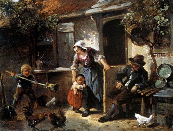 Die Familie Vor Dem Haus - view 1