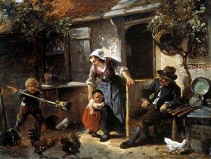 Die Familie Vor Dem Haus Die Familie Vor Dem Haus