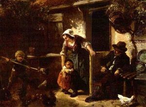 A Family In A Court Yard A Family In A Court Yard