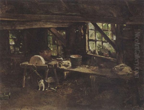 Stable Interior With A Cat - view 1