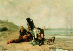 Children On Scheveningen Beach by Mari ten Kate