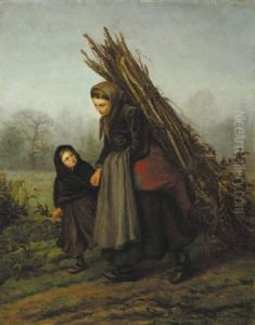 Sprokkelaars: A Mother And Child Returning Home by Mari ten Kate