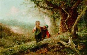 Children Playing In The Woods by Mari ten Kate