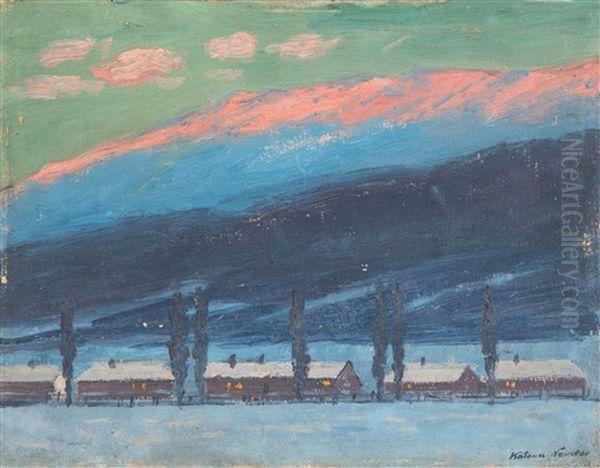 Winterlandschaft Mit Hauserzeile - view 1