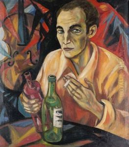 Selbst Mit Zigarette by Hanns Ludwig Katz