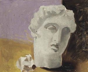 Antique Head With Mushroom by Edward Mcknight Kauffer