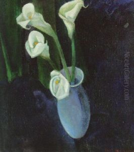 Accas Lilies In A Bleu Vase Accas Lilies In A Bleu Vase