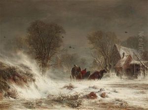 Snowy Scene by Hermann Kauffmann the Elder