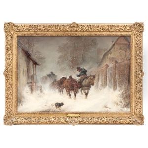 Carruaje En La Tormeta De Nieve