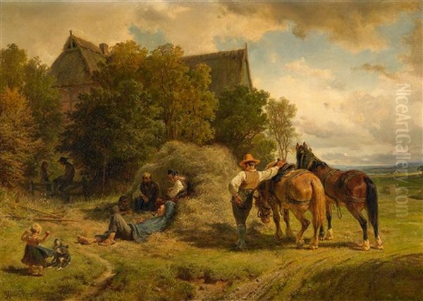 Rast Bei Der Heuernte - view 1