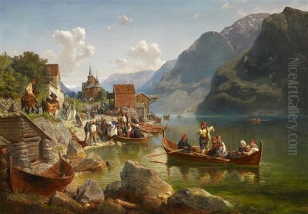 Taufgesellschaft Am Belebten Fjord - view 1