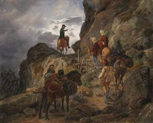 Reisegesellschaft Im Gebirge by Hermann Kauffmann the Elder